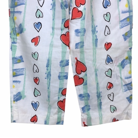 VINTAGE 80s Pants Spinnaker Sport Hearts Graffiti Retro High Waist Medium NWT - Picture 6 of 9